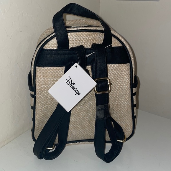 Disney NWT! Mickey Mouse Mini Soft wicker style Backpack Back Pack Minnie purse - Picture 4 of 6